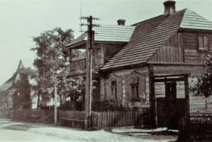 Dawny dom Sobotków w Sztabinie z roku ok. 1915.