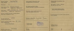 Legitymacja byłego jeńca wojennego.