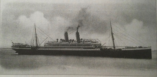 SS  Friedrich Der Grosse przewożący emigrantów do USA