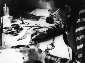 Jerzy Jaworowski przy pracy