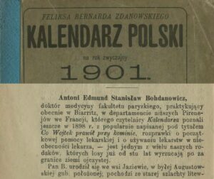 Artykuł w Kalendarzu Polskim z 1901 roku 1/2