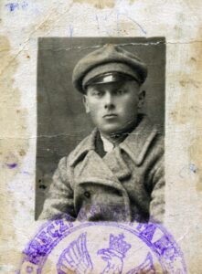 Portrait of Aleksander Karaś from an ID card from the Second Polish Republic. Portret Aleksandra Karasia z dowodu tożsamości z okresu II RP.