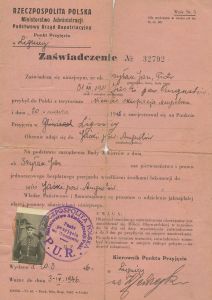 Zaświadczenie repatrianta. Zaświadczenie repatrianta.