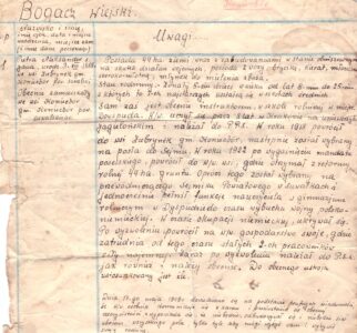 Notatka miejscowego donosiciela. Notatka miejscowego donosiciela.