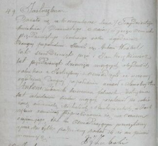 Death certificate of Antoni Lubowicki, the last of this family. Akt zgonu Antoniego Lubowickiego, ostatniego z tego rodu.