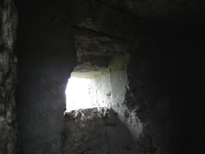 The interior of the shelter No. 1. Wnętrze schronu nr 1.