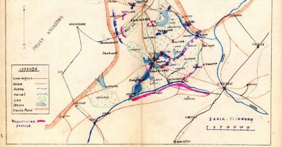 Plan SGO "Narew". W środku odcinek "Augustów". Plan SGO "Narew". W środku odcinek "Augustów".