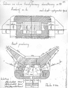 Design of the shelter No. 3. Projekt schronu nr 3.