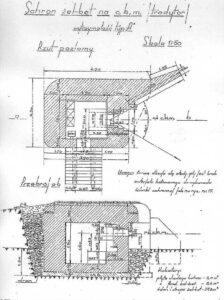 Design of the shelter No. 1. Projekt schronu nr 1.