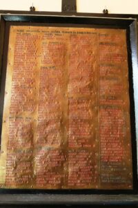 Tablica pamięci mieszkańców parafii Janówka zm. na zarazę w 1710 roku, fot. K. Anuszkiewicz Tablica pamięci mieszkańców parafii Janówka zm. na zarazę w 1710 roku, fot. K. Anuszkiewicz