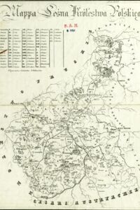 Mappa Leśna Królestwa Polskiego, 1846 rok (źródło: https://rcin.org.pl)