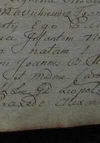 Akt chrztu Karoliny Konstancji Ballogh, Białobrzegi par. Augustów, marzec 1824 roku