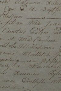 Akt chrztu Konstancji Ballogh, Białobrzegi par. Augustów, październik 1825 roku