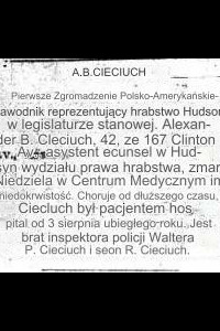 Nekrolog Aleksandra Cieciucha; 1939 r.