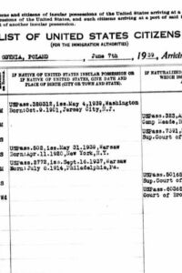 Powrót z kolejnego wyjazdu do Polski Leona Cieciucha w czerwcu 1939 r.