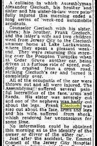 Wypadek samochodowy rodziny Cieciuchów; 1922 r.