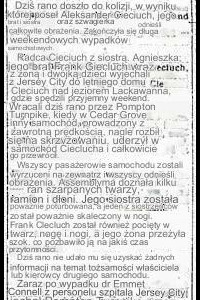Wypadek samochodowy rodziny Cieciuchów; 1922 r.